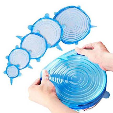 Versatile 6-Piece Adjustable Silicone Lid Kit