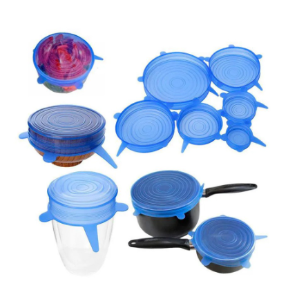 Versatile 6-Piece Adjustable Silicone Lid Kit