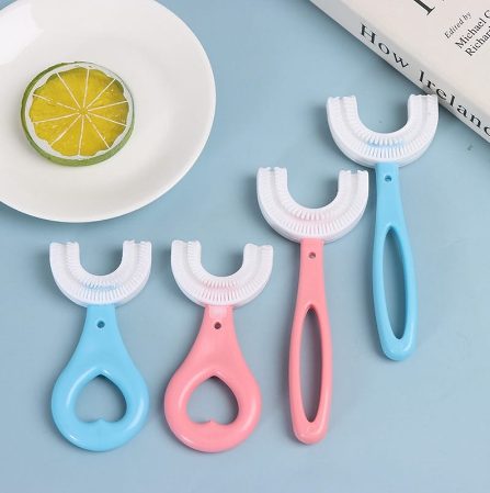 4 Pack U Shaped Toothbrush Kids
